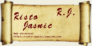 Risto Jasnić vizit kartica